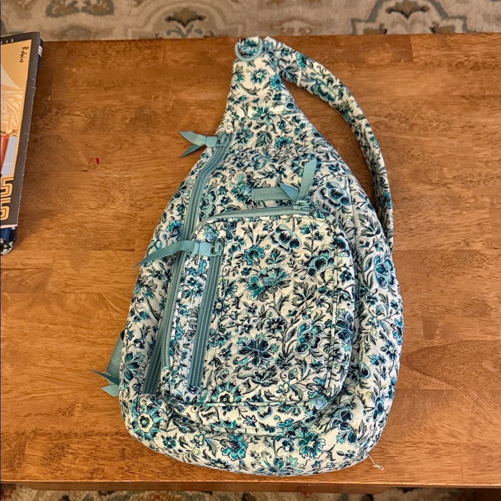 Vera Bradley Teal and White Floral Backpack